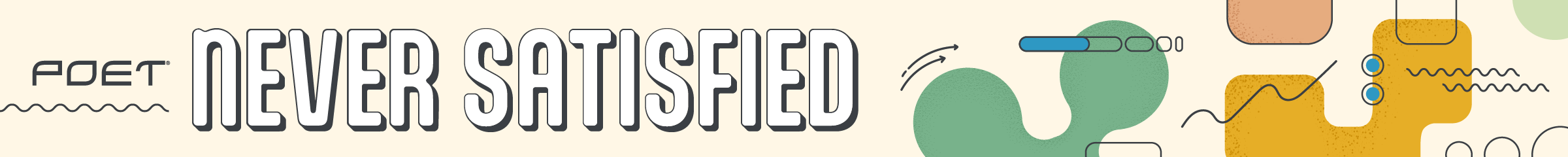 POET Never Satisfied Scholarship logo